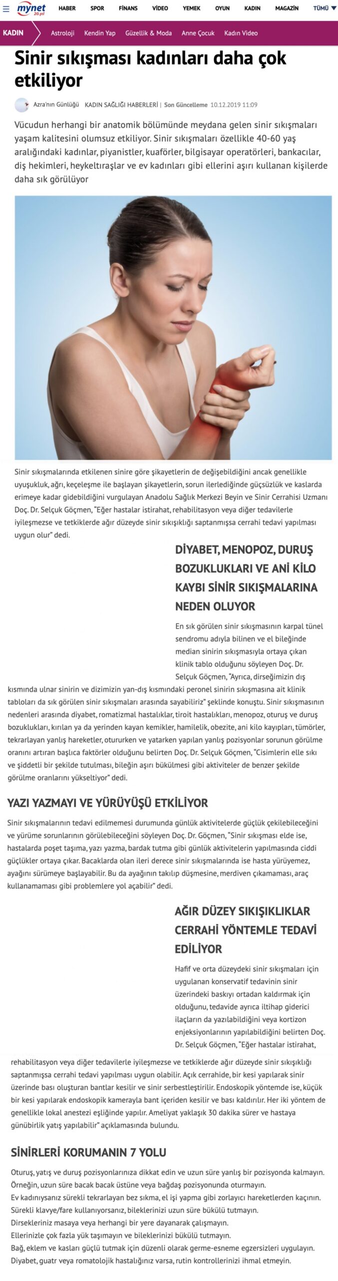 Sinir Sıkışması Kadınları Daha Çok Etkiliyor